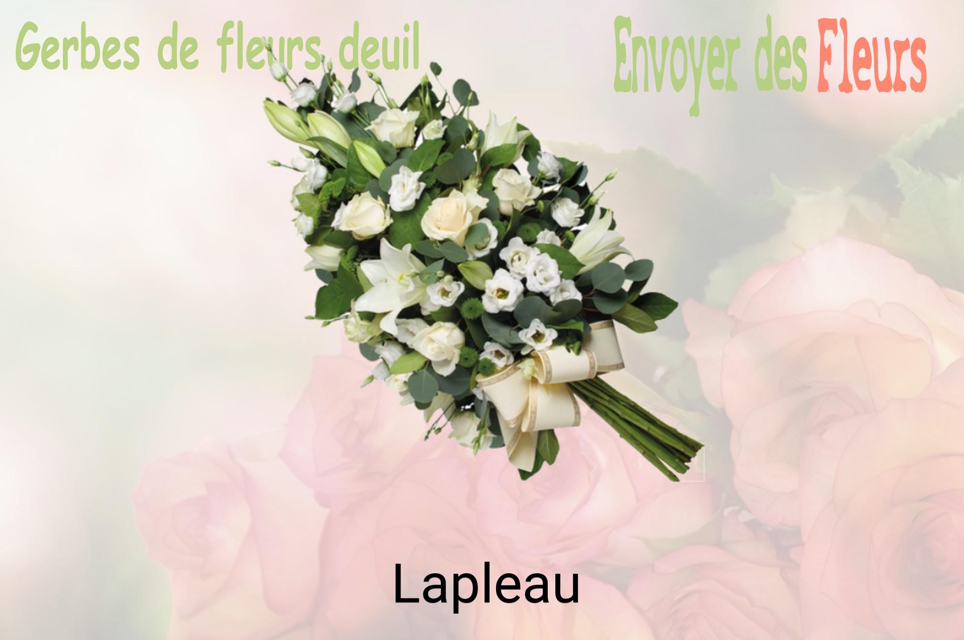 Gerbe de fleurs de deuil livrée à Lapleau